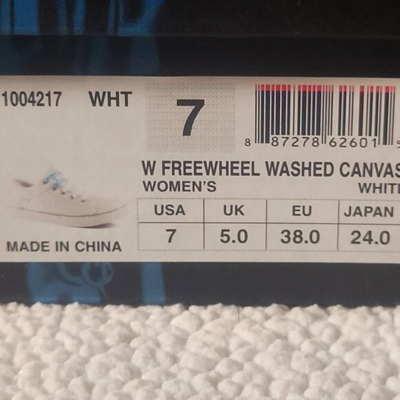 NIB! Teva Women's Freewheel Washed Canvas White Sneaker - Size 7 - Picture 9 of 14